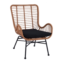 ΠΟΛΥΘΡΟΝΑ ΜΕΤΑΛΛΙΚΗ CONAL ΜΕ ΜΑΞΙΛΑΡΙ HM5704 ΜΕ WICKER ΜΠΕΖ 71Χ76Χ95Υ εκ.