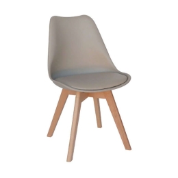 Καρέκλα Logan Plus 10.0017 Cappuccino 58Χ49Χ82cm Ξύλο,Πολυπροπυλένιο