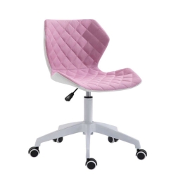 Καρέκλα Γραφείου BS1700-W Λευκό-Ροζ 01.0239 48X50X79-91εκ.