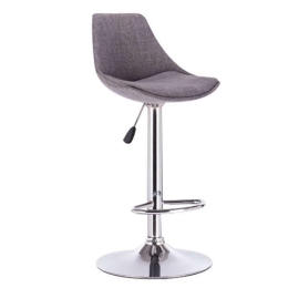 Σκαμπό Μπαρ Bar88 Με Αμορτισέρ 43.0206 Grey 38Χ46Χ85-105cm Μέταλλο,Ύφασμα