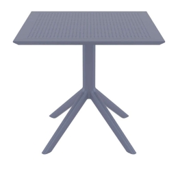 Τραπέζι Sky 20.0245 Dark Grey 80X80X74εκ. Siesta