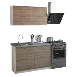 ΣΥΝΘΕΣΗ ΚΟΥΖΙΝΑΣ BLAINE ΜΕΛΑΜΙΝΗ SONAMA-ΛΕΥΚΟ HM2439 120x46-29,2εκ.