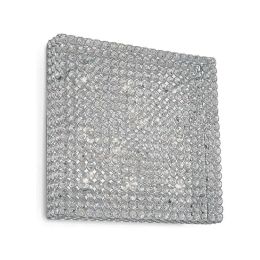 Πλαφονιέρα Admiral 080338 30x14,5x30cm 4xG9 40W Clear-Silver Ideal Lux