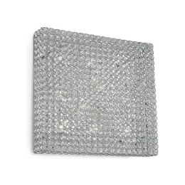 Πλαφονιέρα Admiral 080345 39x14,5x39cm 6xG9 40W Clear-Silver Ideal Lux
