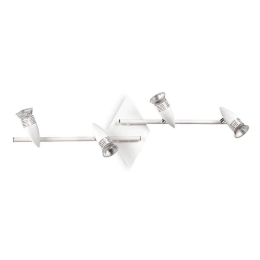 Πλαφονιέρα-Σποτ Alfa 122731 71,5x22x16cm 4xGU10 50W White Ideal Lux