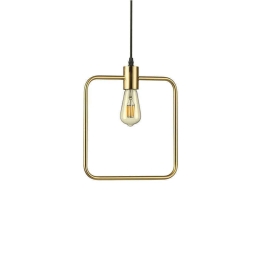 Φωτιστικό Οροφής Abc Square 207858 29x35/24,4x12cm 1xE27 70W Gold Ideal Lux