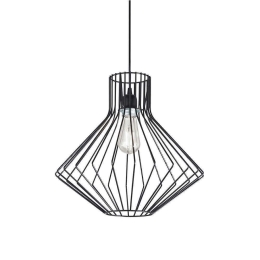 Φωτιστικό Οροφής Ampolla-4 167497 39,5x54/146cm 1xE27 60W Black Ideal Lux