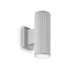 Φωτιστικό Τοίχου Base 129440 6,5x11,5x18cm 2xGU10 28W Grey Ideal Lux