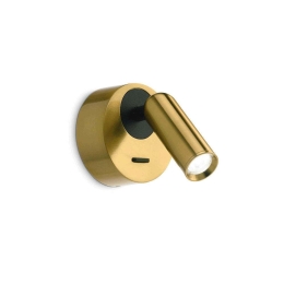 Φωτιστικό Τοίχου Bean Led 260624 7x11x8,5cm 3,5W 3000K Gold Ideal Lux