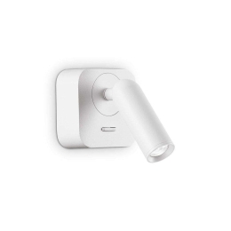 Φωτιστικό Τοίχου Bean Square Led 260648 6,5x11x8,5cm 3,5W 3000K White Ideal Lux