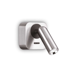 Φωτιστικό Τοίχου Bean Square Led 260679 6,5x11x8,5cm 3,5W 3000K Nickel Ideal Lux