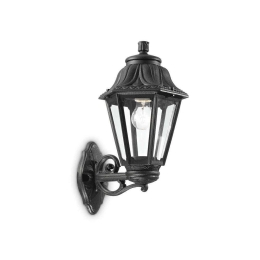 Φωτιστικό Τοίχου-Απλίκα Anna 101491 22x27,5x45cm 1xE27 23W Black Ideal Lux