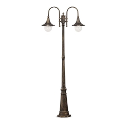 Φωτιστικό Δαπέδου Cima 024097 83x216x25cm 2xE27 60W Black-Gold Ideal Lux Αλουμίνιο