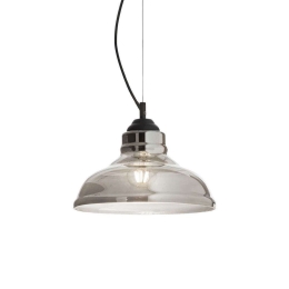 Φωτιστικό Οροφής Bistro 112343 28x21/230cm 1xE27 60W Smoke Ideal Lux