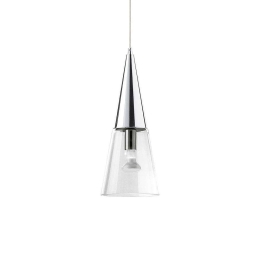Φωτιστικό Οροφής Cono 017440 15x45/254cm 1xE14 40W Chrome Ideal Lux