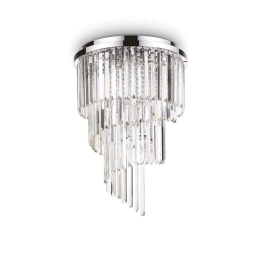 Φωτιστικό Οροφής-Πλαφονιέρα Carlton 168937 50x69cm 12xE14 60W Chrome Ideal Lux