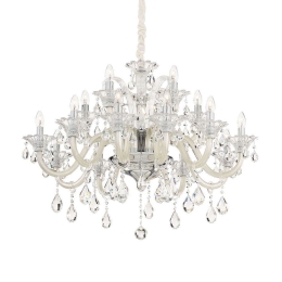Φωτιστικό Οροφής-Πολυέλαιος Colossal 081564 95x90/265cm 15xE14 40W Ivory Ideal Lux