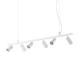 Φωτιστικό Οροφής-Ράγα Dynamite 231433 115,5x16,5/225x5,5cm 6xGU10 28W White Ideal Lux