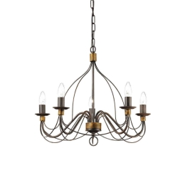 Φωτιστικό Οροφής Corte 057187 64x75/105cm 5xE14 40W Bronze Ideal Lux