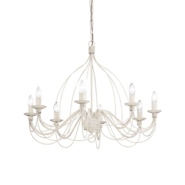 Φωτιστικό Οροφής Corte 005898 80x80/115cm 8xE14 40W White Ideal Lux