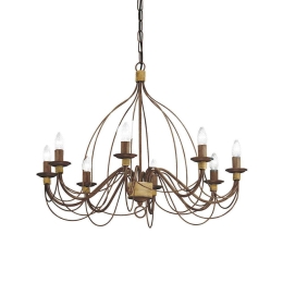 Φωτιστικό Οροφής Corte 057194 80x80/115cm 8xE14 40W Bronze Ideal Lux