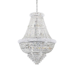 Φωτιστικό Οροφής Dubai 243597 80x120/225cm 24xE14 40W Chrome Ideal Lux