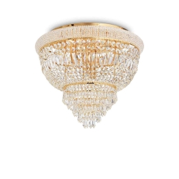 Φωτιστικό Οροφής-Πλαφονιέρα Dubai 201016 52X44cm 6xE14 40W Gold Ideal Lux