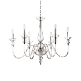 Φωτιστικό Οροφής-Πολυέλαιος Doge 044422 75x70/150cm 6xE14 40W Clear Ideal Lux