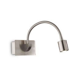 Φωτιστικό Τοίχου Dynamo 031477 11,5x6,5x32,5cm LED 3W 4000K Nickel Ideal Lux