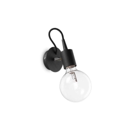 Φωτιστικό Τοίχου Edison 148908 12x27x25cm 1xE27 60W Black Ideal Lux