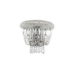 Φωτιστικό Τοίχου-Απλίκα Dubai 207155 25x23x15cm 2xE14 40W Chrome Ideal Lux