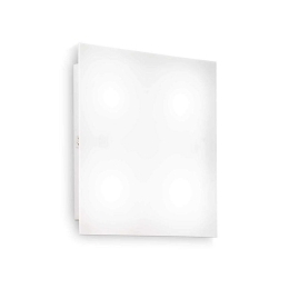 Πλαφονιέρα Flat 134901 40x5x40cm 4xGX53 15W 3000K White Ideal Lux