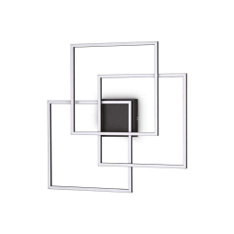 Πλαφονιέρα Frame Quadrato 270678 59x9x59,5cm LED 35W 3000K Black Ideal Lux
