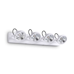 Πλαφονιέρα Glim 200217 65,5x19x12cm 4xGU10 50W White Ideal Lux