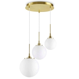 Φωτιστικό Οροφής Grape 241340 40x42/180cm 3xG9 28W White-Gold Ideal Lux