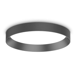 Φωτιστικό Οροφής - Πλαφονιέρα Fly 306582 35x7,8cm 18W 4000K Black Ideal Lux Μέταλλο,Αλουμίνιο