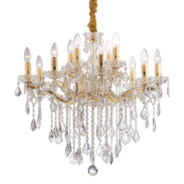 Φωτιστικό Οροφής-Πολυέλαιος Florian 035611 72x87/120cm 12xE14 Gold Ideal Lux