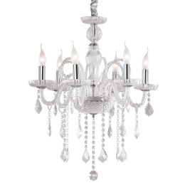 Φωτιστικό Οροφής-Πολυέλαιος Giudecca 027821 58x70/135cm 6xE14 40W Clear Ideal Lux