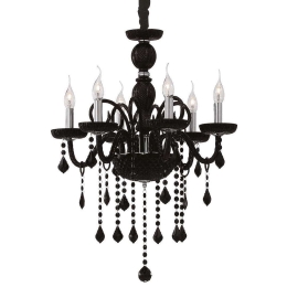 Φωτιστικό Οροφής-Πολυέλαιος Giudecca 032504 58x70/135cm 6xE14 40W Black Ideal Lux