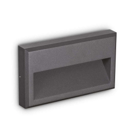 Φωτιστικό Τοίχου Febe 250854 22,5x13x3,5cm LED 6W 3000K IP65 Anthracite Ideal Lux

