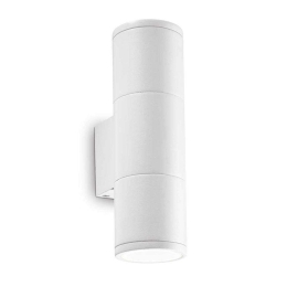 Φωτιστικό Τοίχου-Απλίκα Gun 100388 6,5x21x11cm 2xGU10 35W IP44 White Ideal Lux