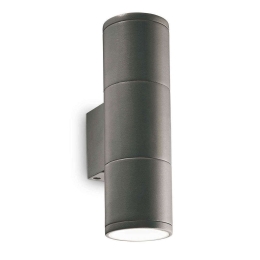 Φωτιστικό Τοίχου-Απλίκα Gun 236841 6,5x21x11cm 2xGU10 35W IP44 Anthracite Ideal Lux