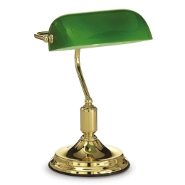 Φωτιστικό Επιτραπέζιο Lawyer 013657 26x38cm 1xE27 60W Gold-Green Ideal Lux
