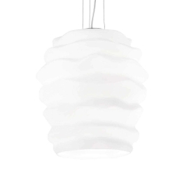 Φωτιστικό Οροφής Karma 132365 38x46/240cm 1xE27 60W White Ideal Lux