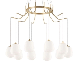 Φωτιστικό Οροφής Karousel 206394 82,5x112/133cm 10xG9 15W Gold Ideal Lux