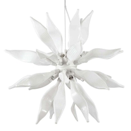 Φωτιστικό Οροφής Leaves 111957 63x69,5/278,5cm 8xG9 40W White Ideal Lux