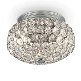 Φωτιστικό Οροφής-Πλαφονιέρα King 075389 25,5x16cm 3xG9 40W Chrome Ideal Lux