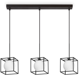 Φωτιστικό Οροφής - Ράγα Lingotto Single 327846 75x12x37/112cm 3xG9 28W Black Ideal Lux