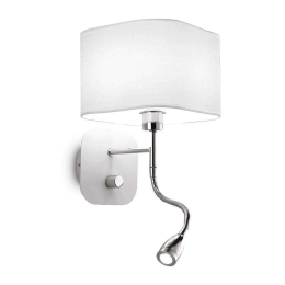 Φωτιστικό Τοίχου-Απλίκα Holiday 124162 18x40x21cm E14/LED 1.5 (LED)W 3000K White Ideal Lux