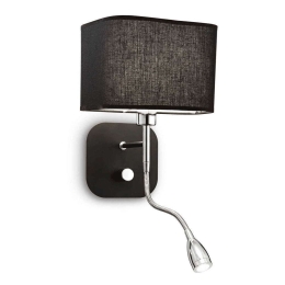Φωτιστικό Τοίχου-Απλίκα Holiday 124179 18x40x21cm E14/LED 1.5 (LED)W 3000K Black Ideal Lux